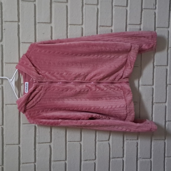 Fit Collective Pink Fuzzy Zip Up Hooded Jacket. Size Large NWT - Picture 11 of 11